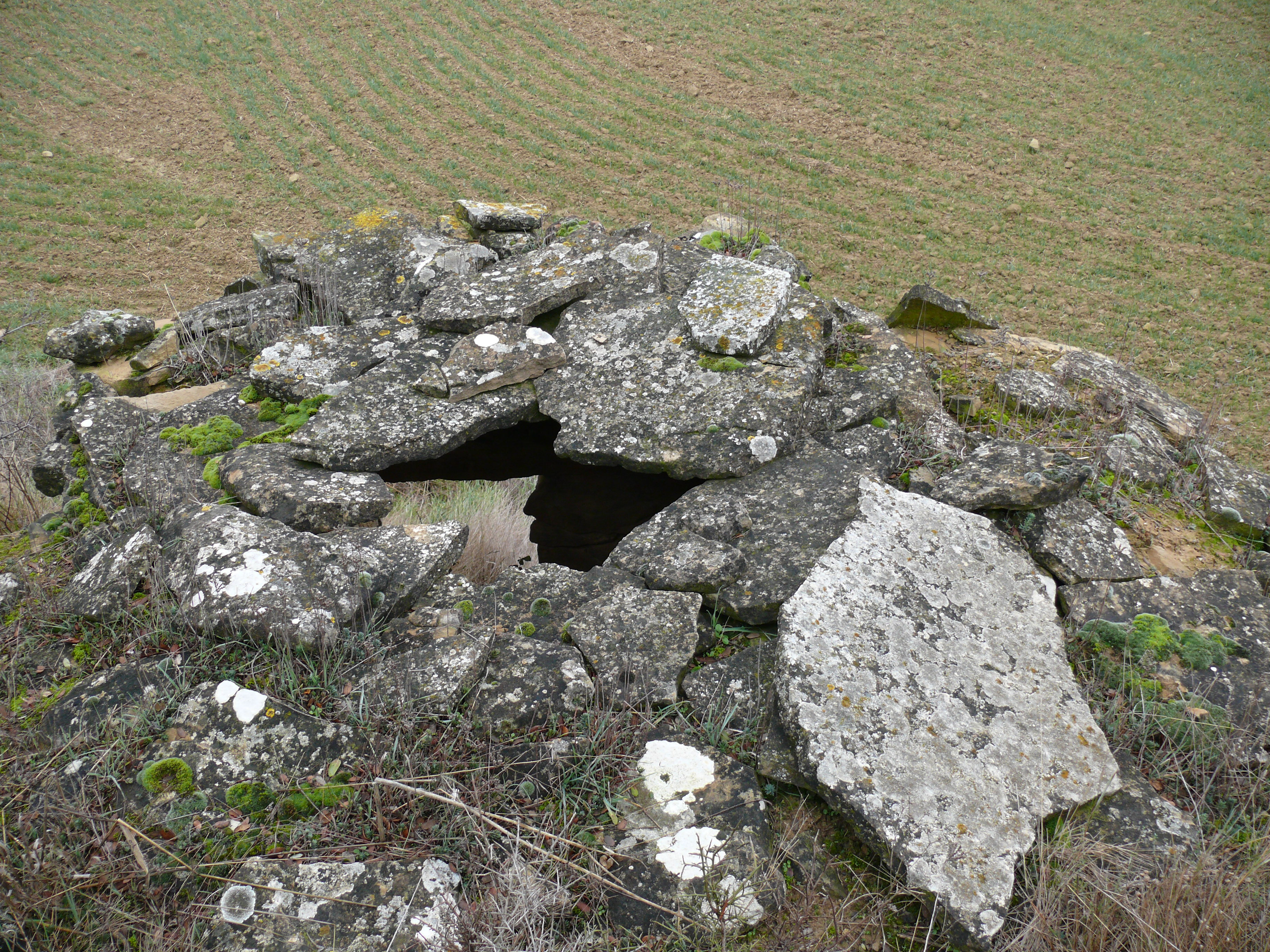 Detalle de la cubierta de la cabaña, hecha con losa de piedra. (JAV)